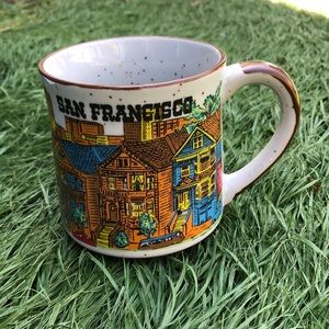 Vintage San Francisco Coffee Mug • Painted Ladies • Colorful • Tea Cup